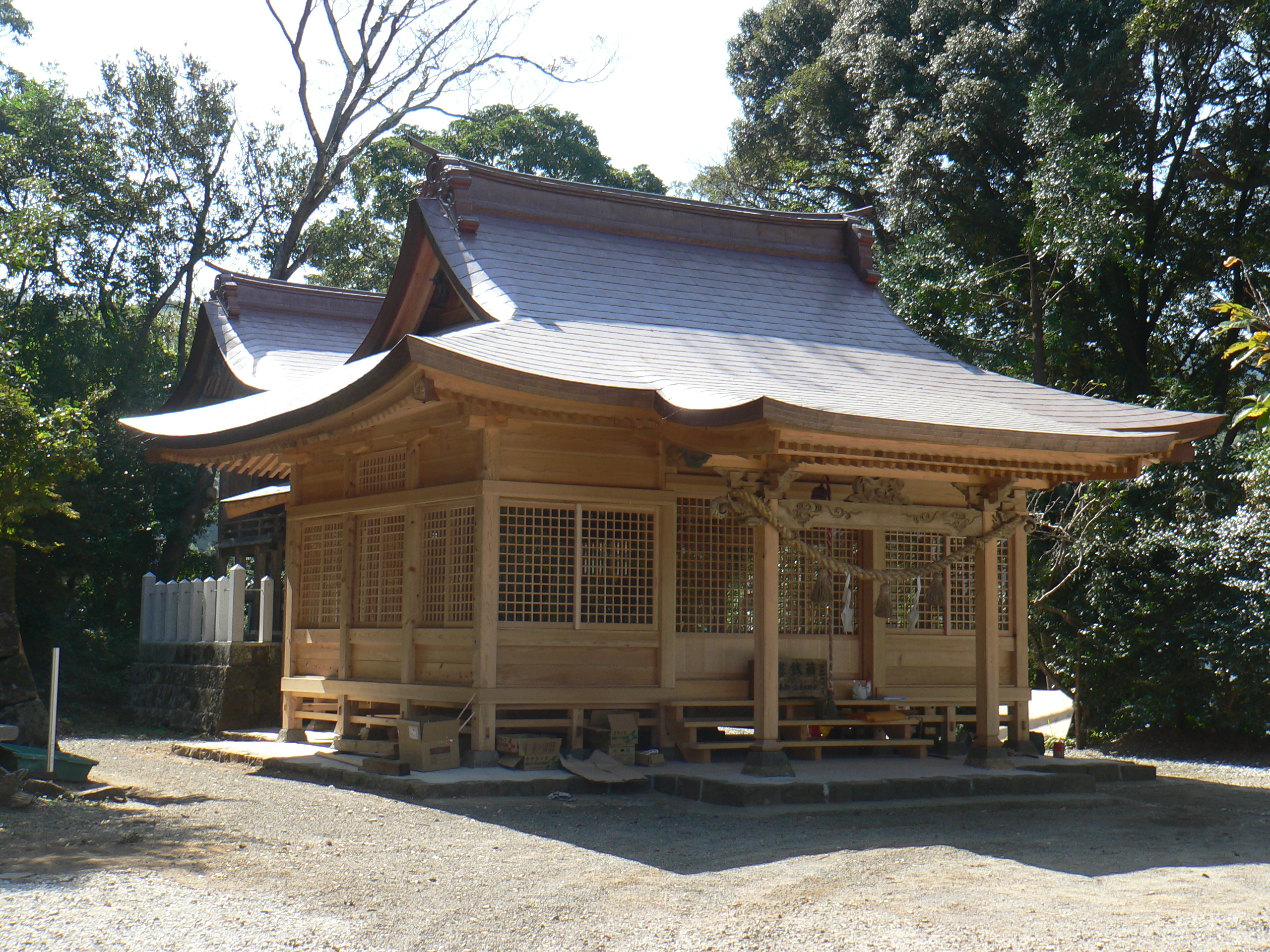 神社拝殿新築工事（元請：株式会社辰工務店内）